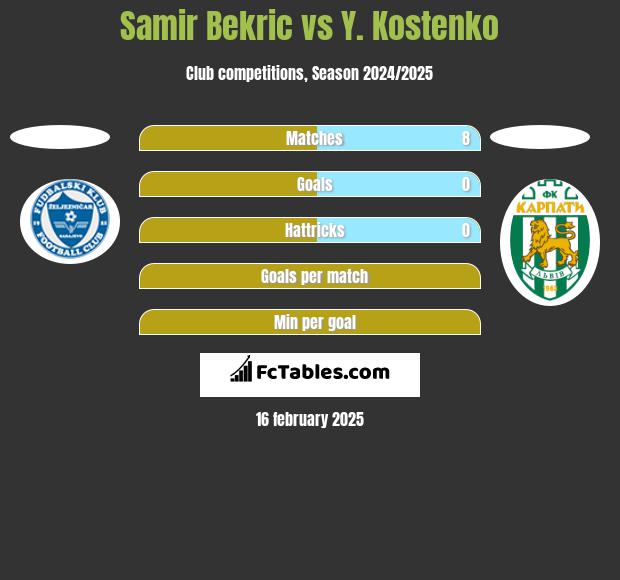 Samir Bekric vs Y. Kostenko h2h player stats