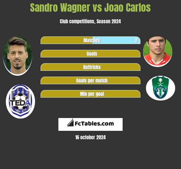 Sandro Wagner vs Joao Carlos h2h player stats