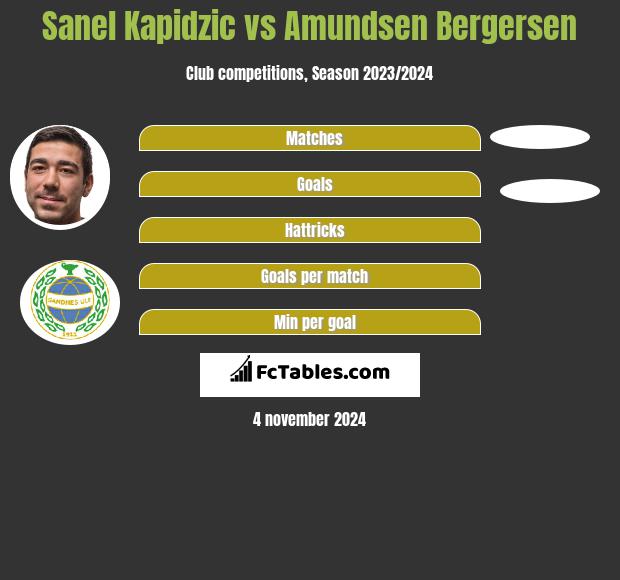 Sanel Kapidzic vs Amundsen Bergersen h2h player stats