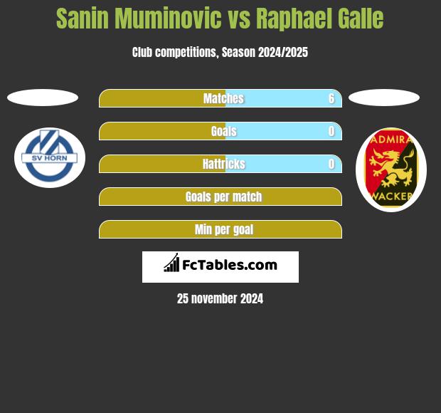 Sanin Muminovic vs Raphael Galle h2h player stats