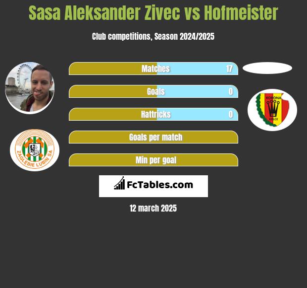 Sasa Aleksander Zivec vs Hofmeister h2h player stats