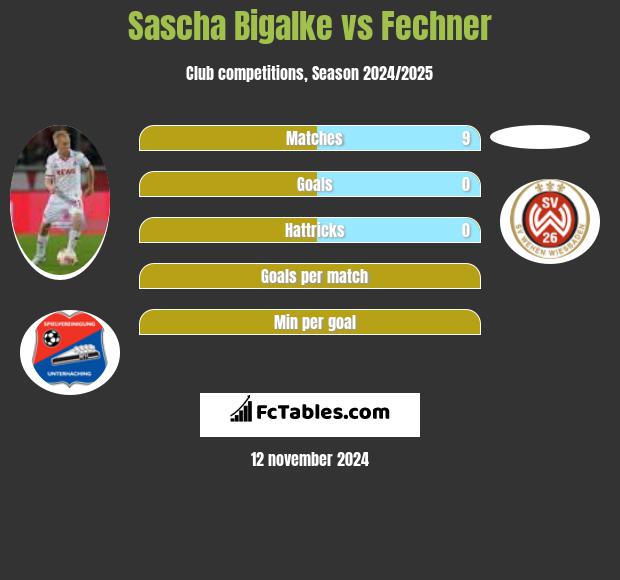 Sascha Bigalke vs Fechner h2h player stats