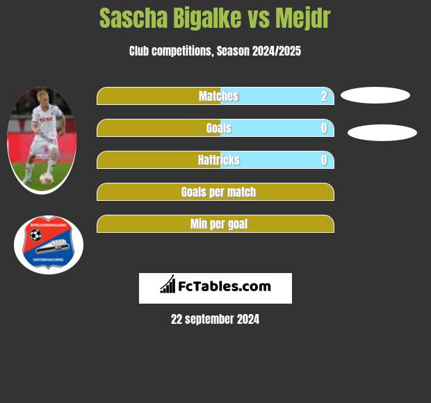 Sascha Bigalke vs Mejdr h2h player stats