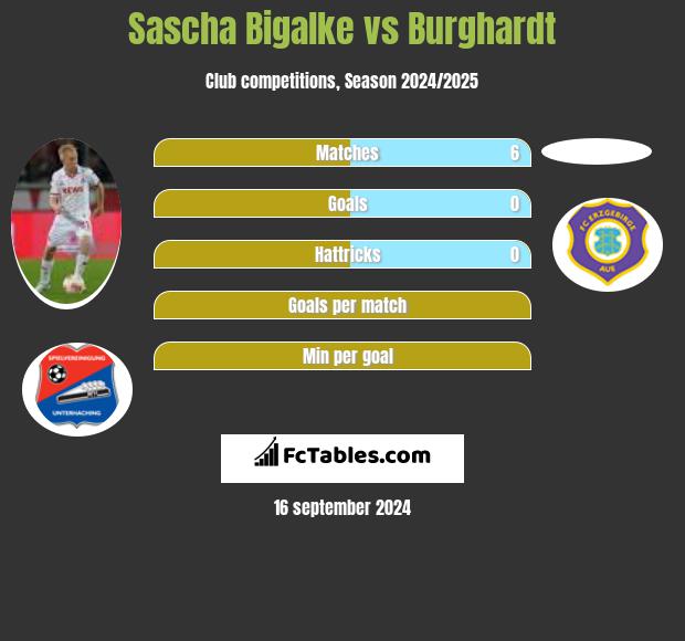 Sascha Bigalke vs Burghardt h2h player stats