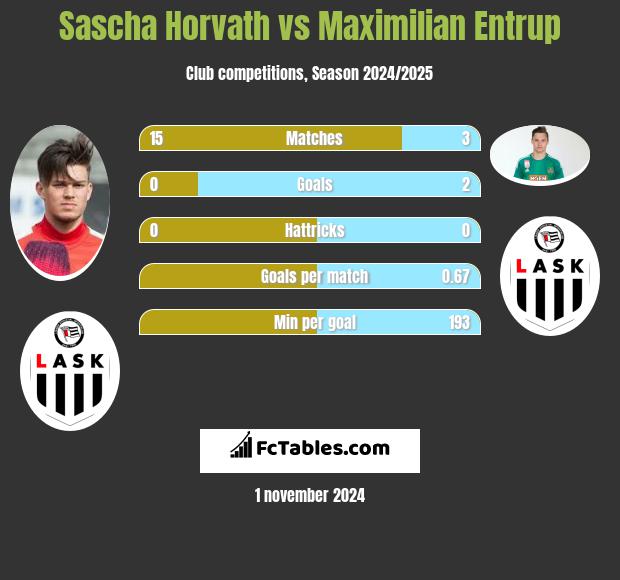 Sascha Horvath vs Maximilian Entrup h2h player stats