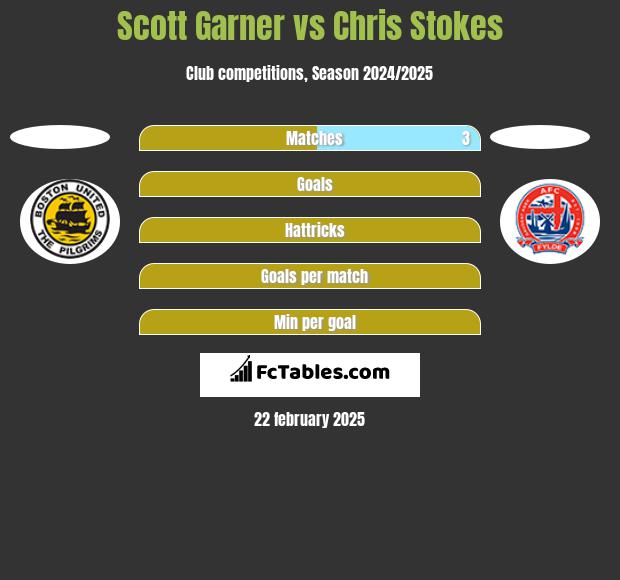 Scott Garner vs Chris Stokes h2h player stats