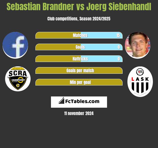 Sebastian Brandner vs Joerg Siebenhandl h2h player stats