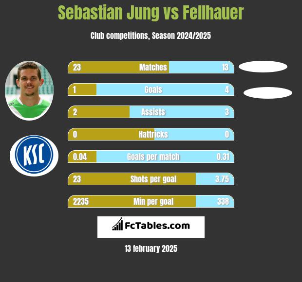 Sebastian Jung vs Fellhauer h2h player stats