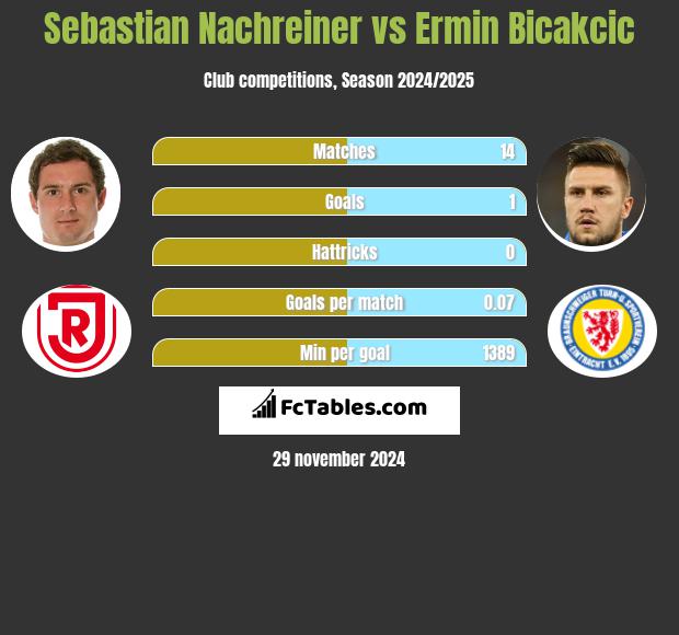 Sebastian Nachreiner vs Ermin Bicakcić h2h player stats