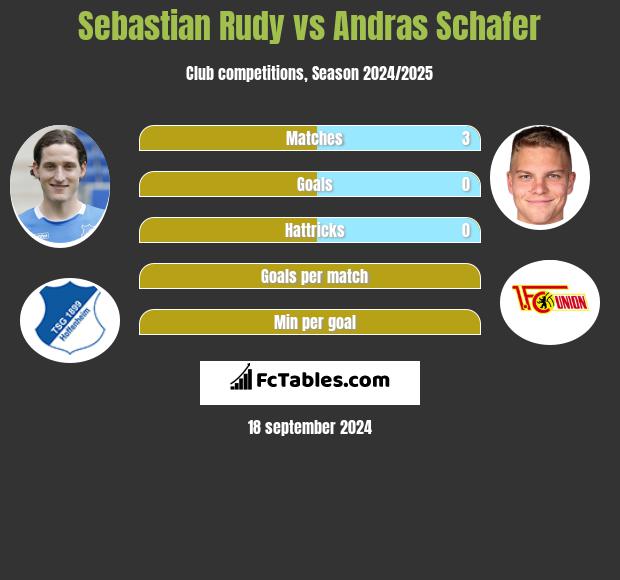 Sebastian Rudy vs Andras Schafer h2h player stats