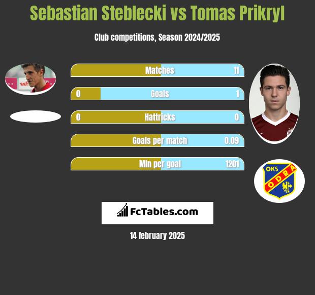 Sebastian Steblecki vs Tomas Prikryl h2h player stats