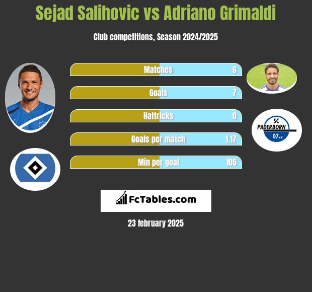 Sejad Salihovic vs Adriano Grimaldi h2h player stats