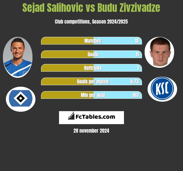 Sejad Salihović vs Budu Zivzivadze h2h player stats