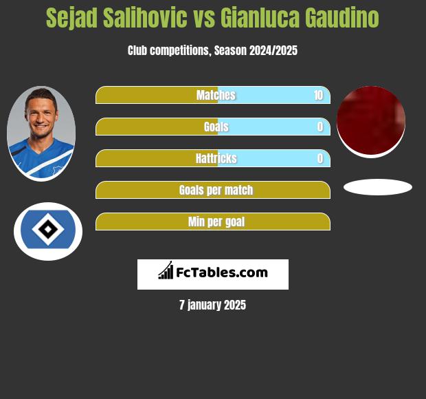 Sejad Salihovic vs Gianluca Gaudino h2h player stats