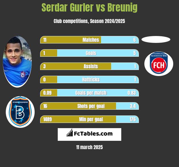 Serdar Gurler vs Breunig h2h player stats