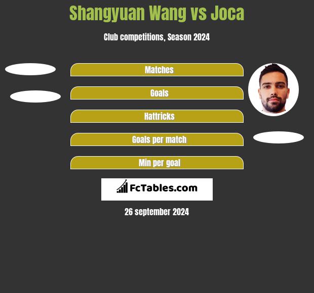 Shangyuan Wang vs Joca h2h player stats