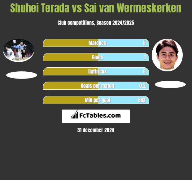 Shuhei Terada vs Sai van Wermeskerken h2h player stats