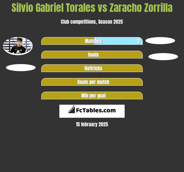 Silvio Gabriel Torales vs Zaracho Zorrilla h2h player stats