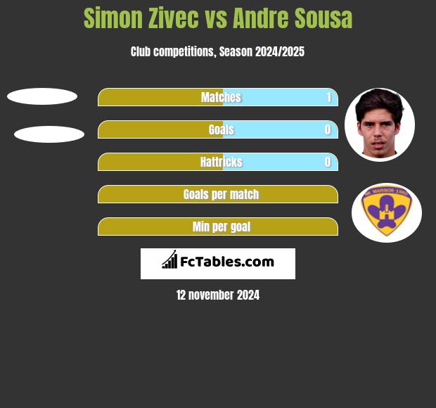 Simon Zivec vs Andre Sousa h2h player stats