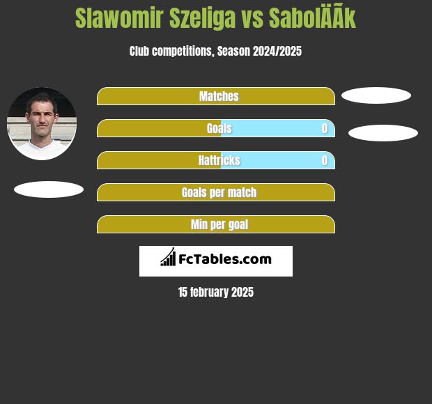 Sławomir Szeliga vs SabolÄÃ­k h2h player stats