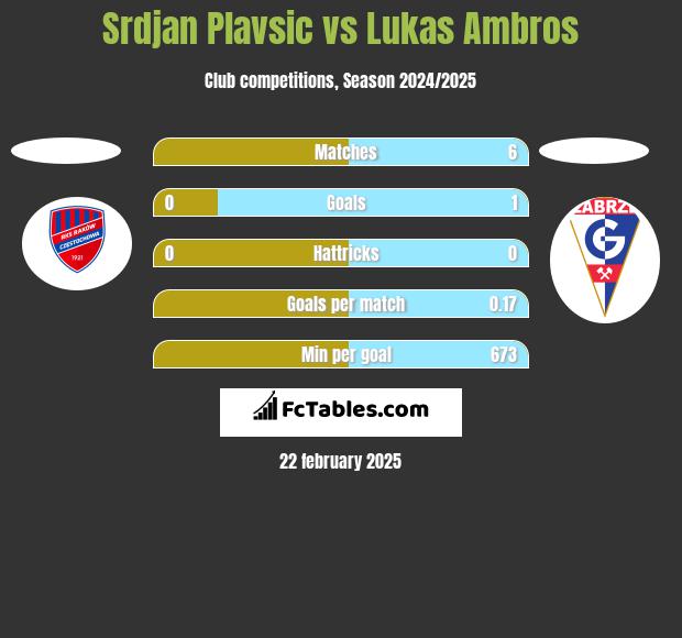 Srdjan Plavsic vs Lukas Ambros h2h player stats