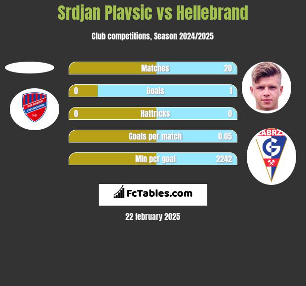 Srdjan Plavsic vs Hellebrand h2h player stats