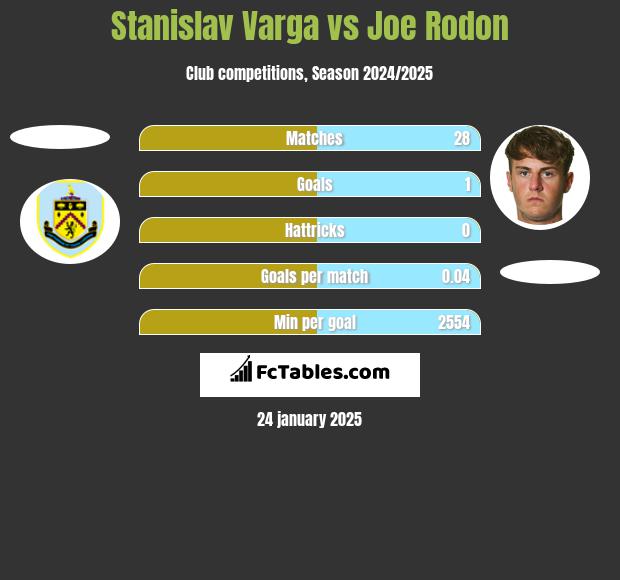 Stanislav Varga vs Joe Rodon h2h player stats