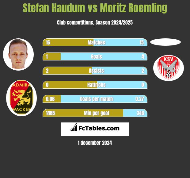 Stefan Haudum vs Moritz Roemling h2h player stats