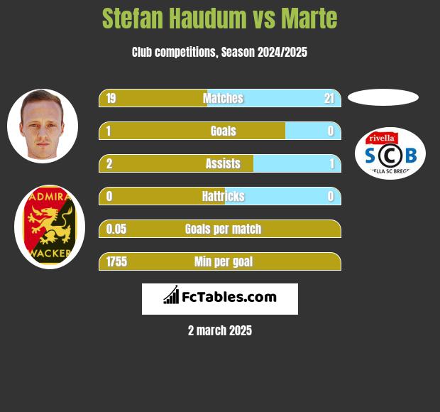 Stefan Haudum vs Marte h2h player stats