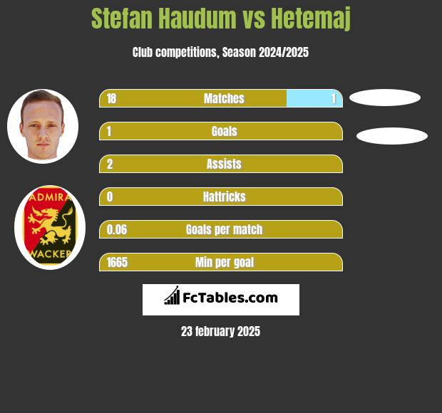 Stefan Haudum vs Hetemaj h2h player stats