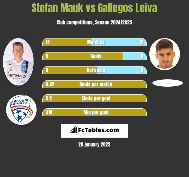 Stefan Mauk vs Gallegos Leiva h2h player stats