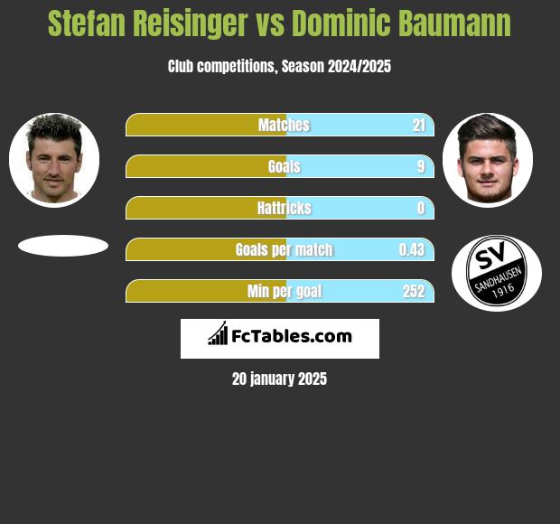 Stefan Reisinger vs Dominic Baumann h2h player stats