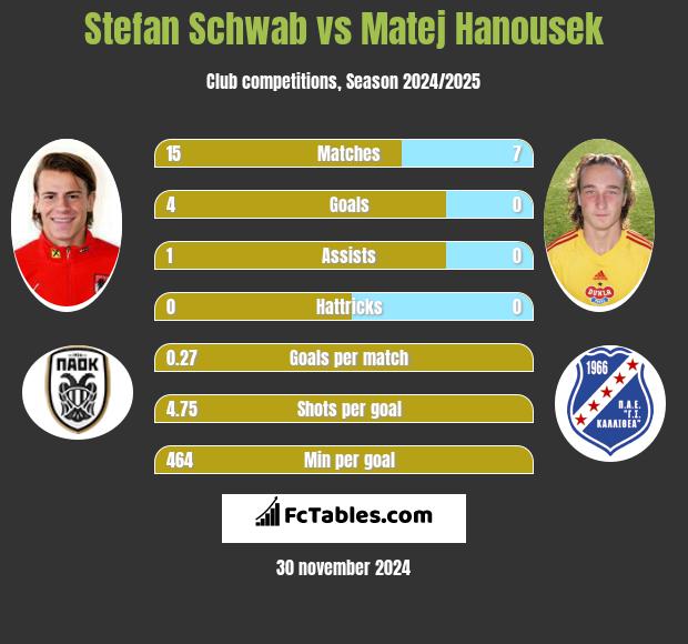 Stefan Schwab vs Matej Hanousek h2h player stats