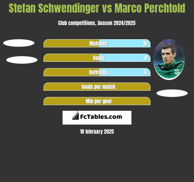 Stefan Schwendinger vs Marco Perchtold h2h player stats