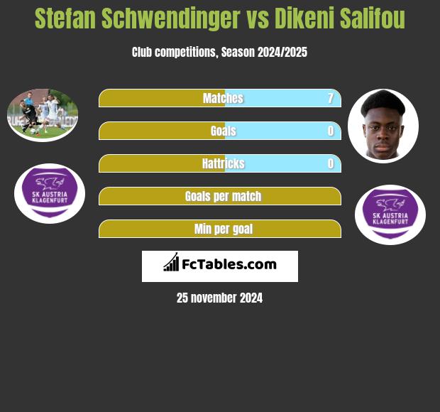 Stefan Schwendinger vs Dikeni Salifou h2h player stats