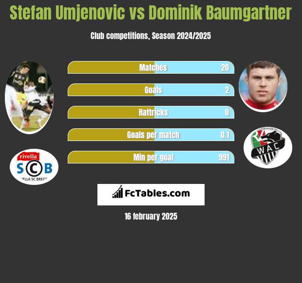 Stefan Umjenovic vs Dominik Baumgartner h2h player stats