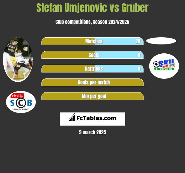 Stefan Umjenovic vs Gruber h2h player stats