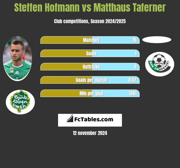 Steffen Hofmann vs Matthaus Taferner h2h player stats