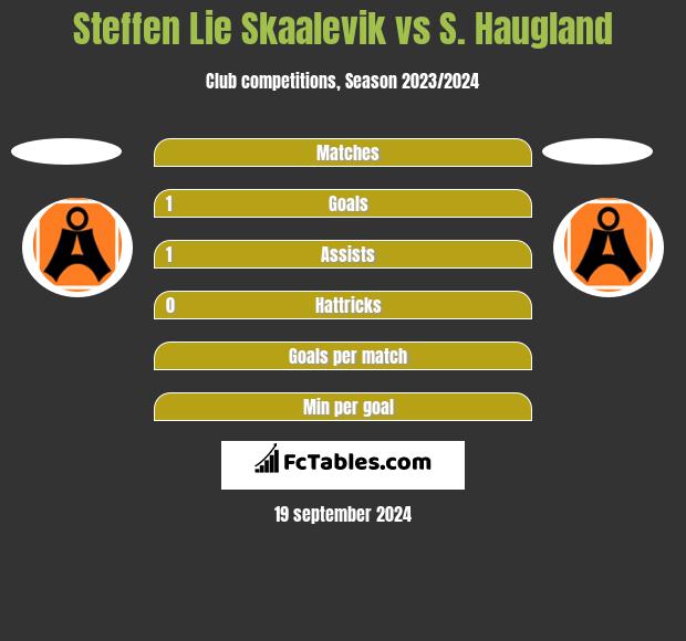 Steffen Lie Skaalevik vs S. Haugland h2h player stats