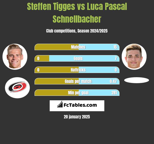 Steffen Tigges vs Luca Pascal Schnellbacher h2h player stats