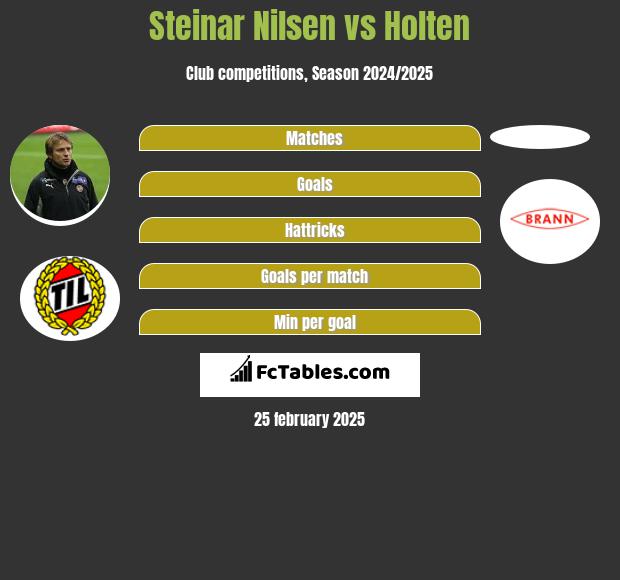 Steinar Nilsen vs Holten h2h player stats