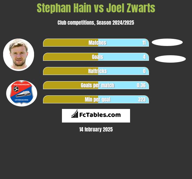 Stephan Hain vs Joel Zwarts h2h player stats