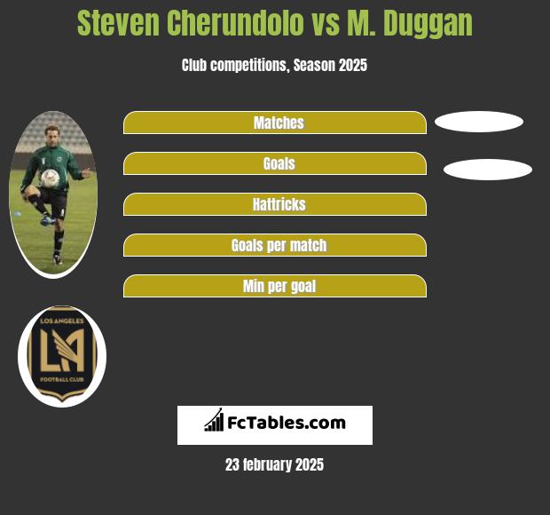 Steven Cherundolo vs M. Duggan h2h player stats