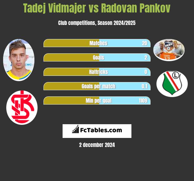 Tadej Vidmajer vs Radovan Pankov h2h player stats