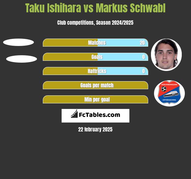 Taku Ishihara vs Markus Schwabl h2h player stats