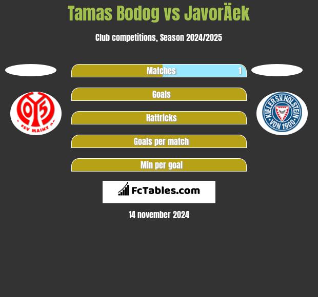 Tamas Bodog vs JavorÄek h2h player stats