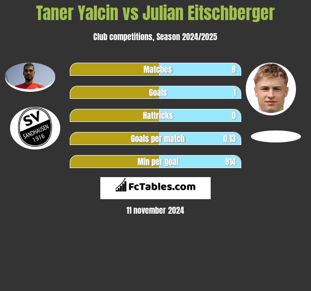 Taner Yalcin vs Julian Eitschberger h2h player stats