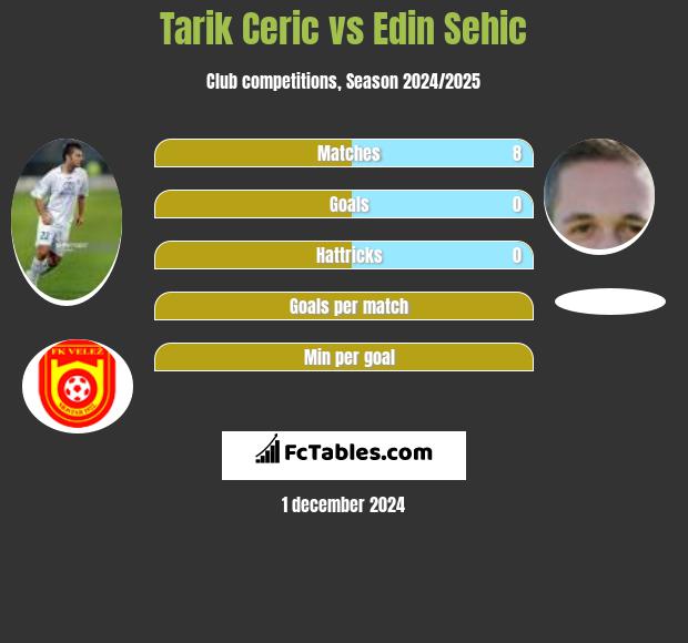 Tarik Cerić vs Edin Sehic h2h player stats