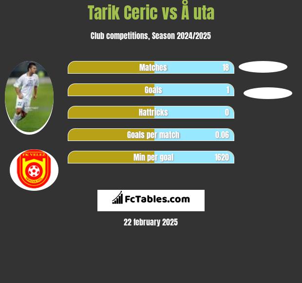 Tarik Cerić vs Å uta h2h player stats