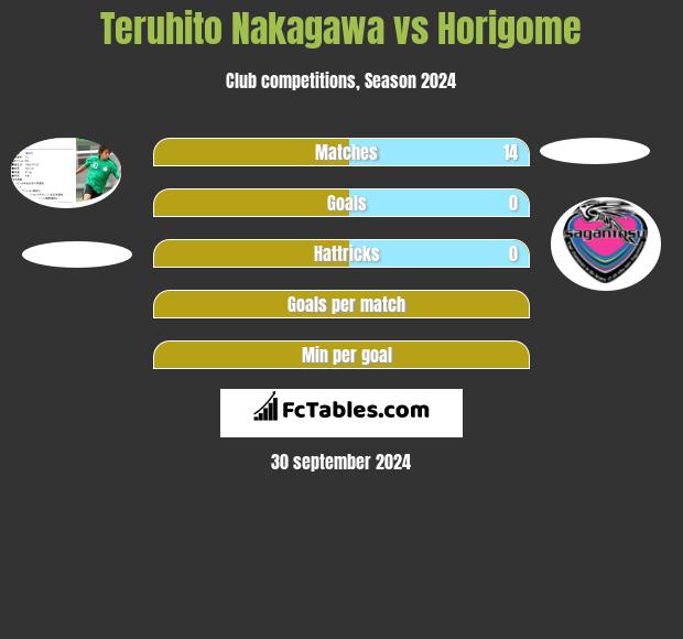 Teruhito Nakagawa vs Horigome h2h player stats